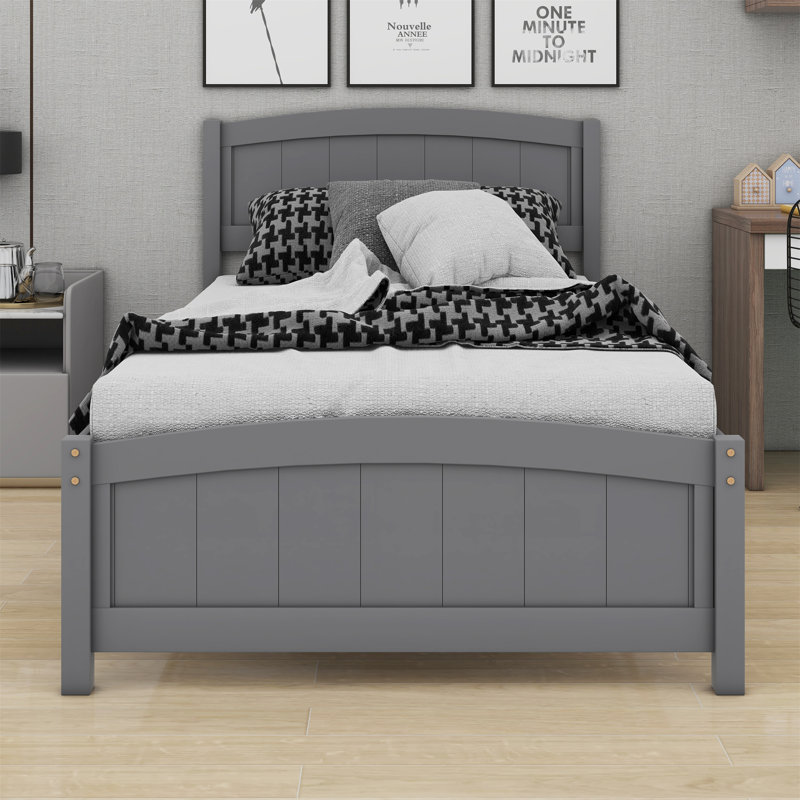 Shanece Panel Bed, Gray