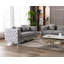 Causeuse en velours gris Lorreto