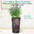2 Pack Tall 21.7 In Planters For Outdoor Plants Modern Tall Square Planter Box Indoor Outdoor Porch Patio Flower Pot Modern Big Tapered Matte Tree Flower Pot For Garden, (Black)-852828343