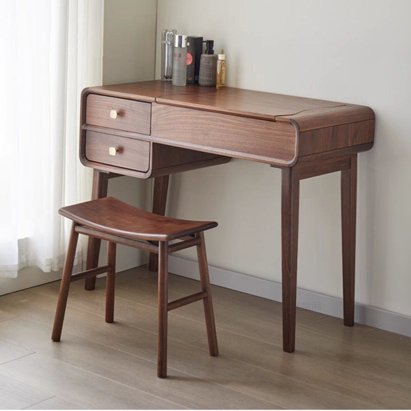 Commode rétro en noyer noir
