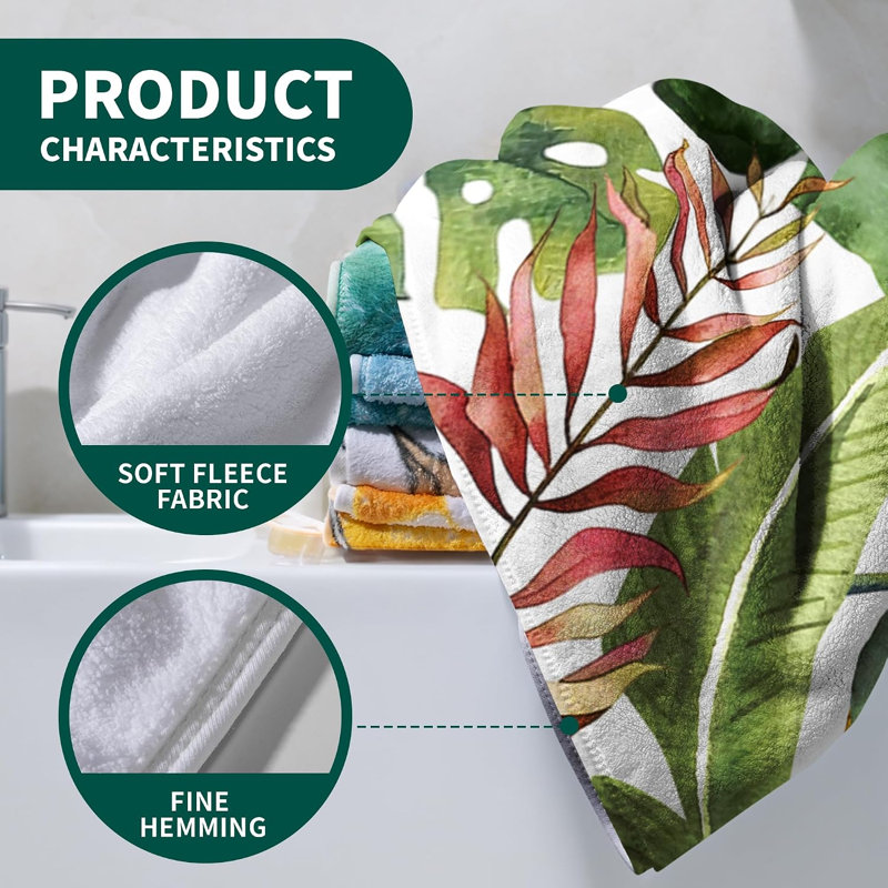 Serviette de bain Boho Palm Leaves