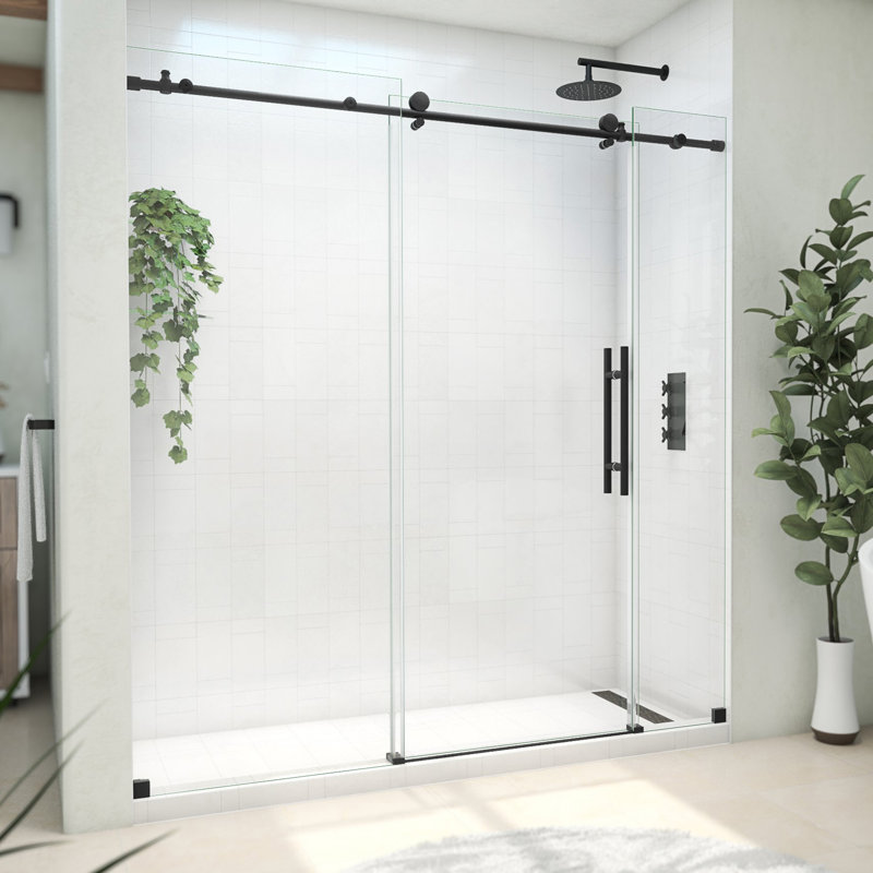 DreamLine Continum l 68-72 po x H 76 po Porte de douche coulissante entièrement noire