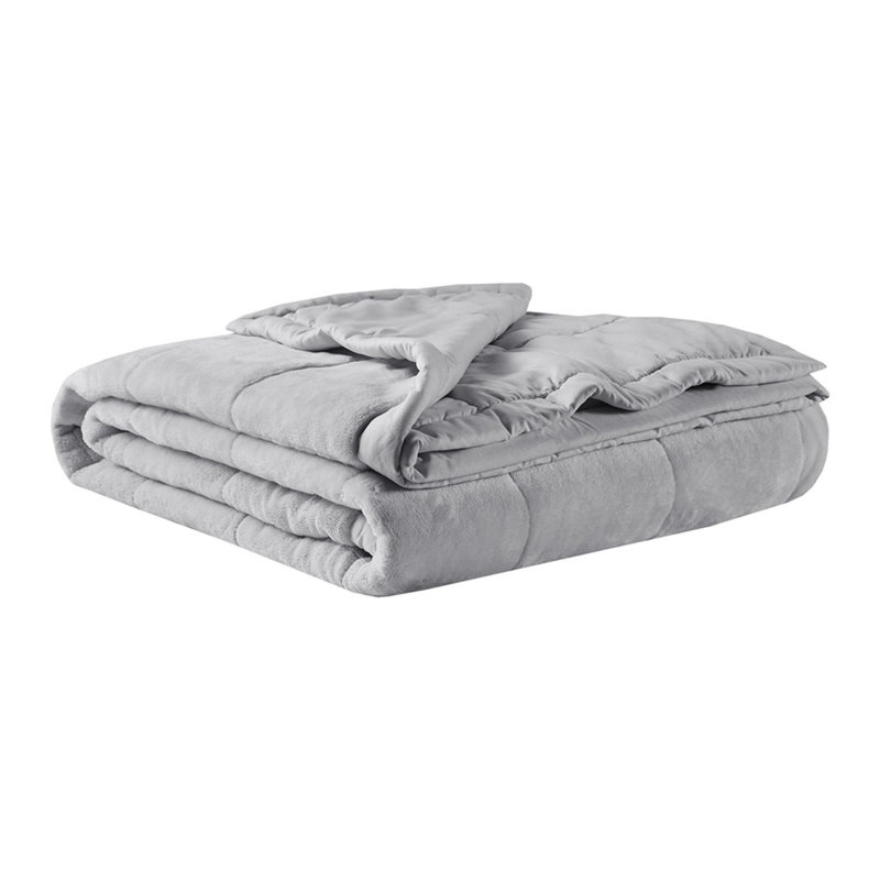 Couverture en microfibre thermorégulatrice réversible pour un confort tout au long de l'année