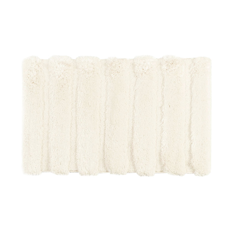 Tapis de bain l 21 po x L 34 po, 100% rayé, teint, antidérapant, facile à laver, salle de bain 21 x 34 po, dossier antidérapant Macro-Spun