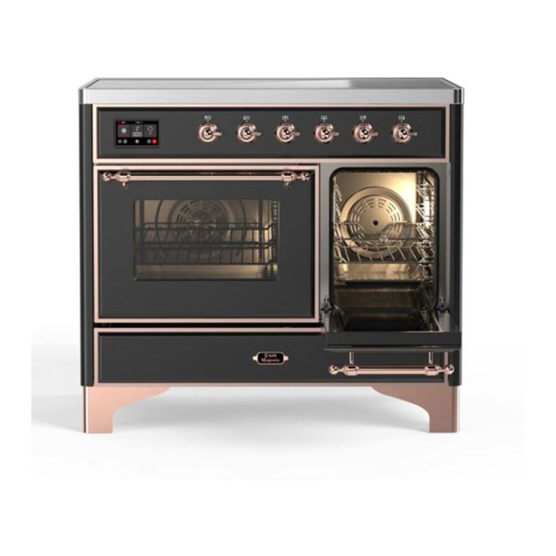 Majestic II 40" Freestanding Induction Range, Matte Graphite/Copper