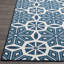 Tapis intérieur / extérieur bleu en polypropylène touffeté à la machine Kershner-86811298