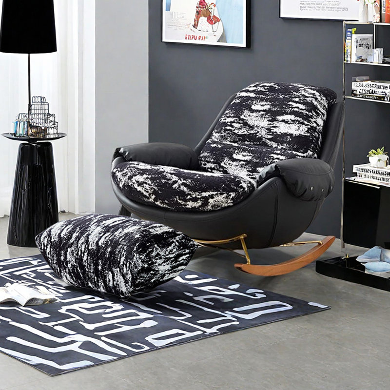 Traskwood Living Room Home Simple Curved Rocking Chair