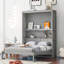 Lit escamotable double pleine grandeur avec tablettes-2122480475