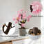 17" Artificial Pink Cherry Blossom Tree With Lifelike Flowers, Faux Bonsai Tree In Decorative Pot