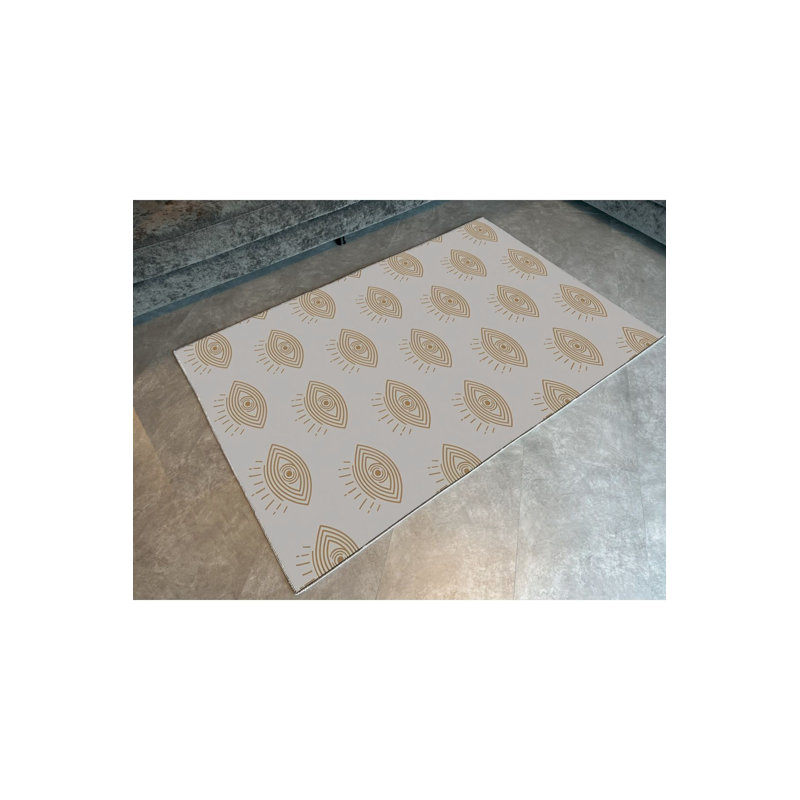Tapis décoratif lavable à la machine Eye, Rectangle 3 pi 3 po x 4 pi 11 po