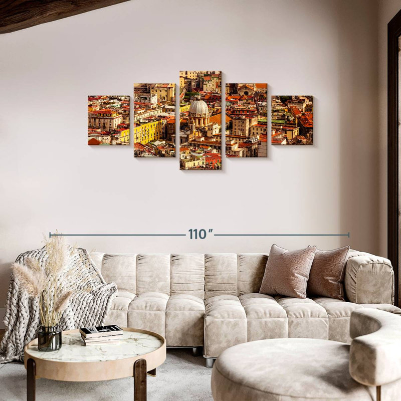 Ancient Naples, 36" H x 80" W