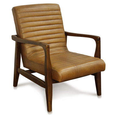 Shepherd 26" W Genuine Leather Lounge Chair