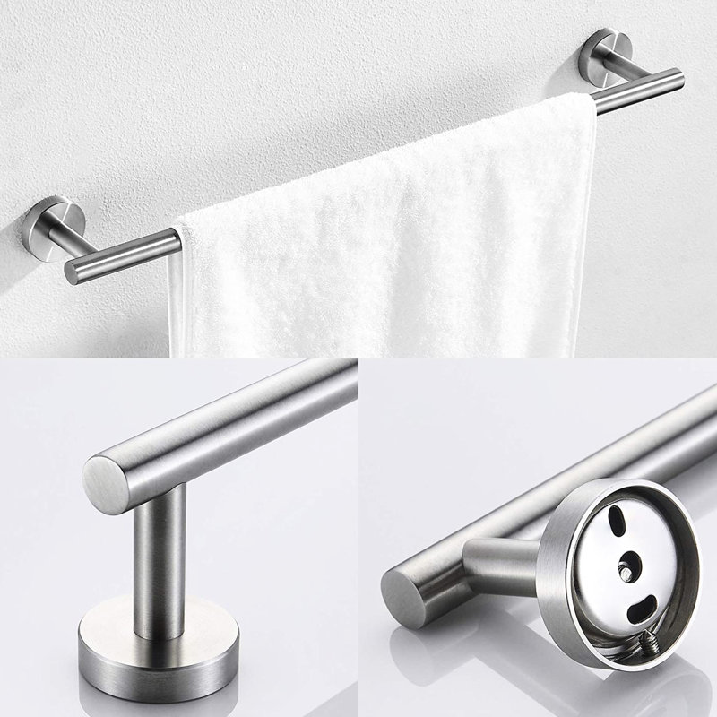 3 pièces de quincaillerie de salle de bain en acier inoxydable Sus304, nickel brossé, porte-papier hygiénique pour douche de salle de bain, barre à serviettes, crochet à peignoir 3 pièces de quincaillerie en acier, crochet à peignoir, barre de toilette