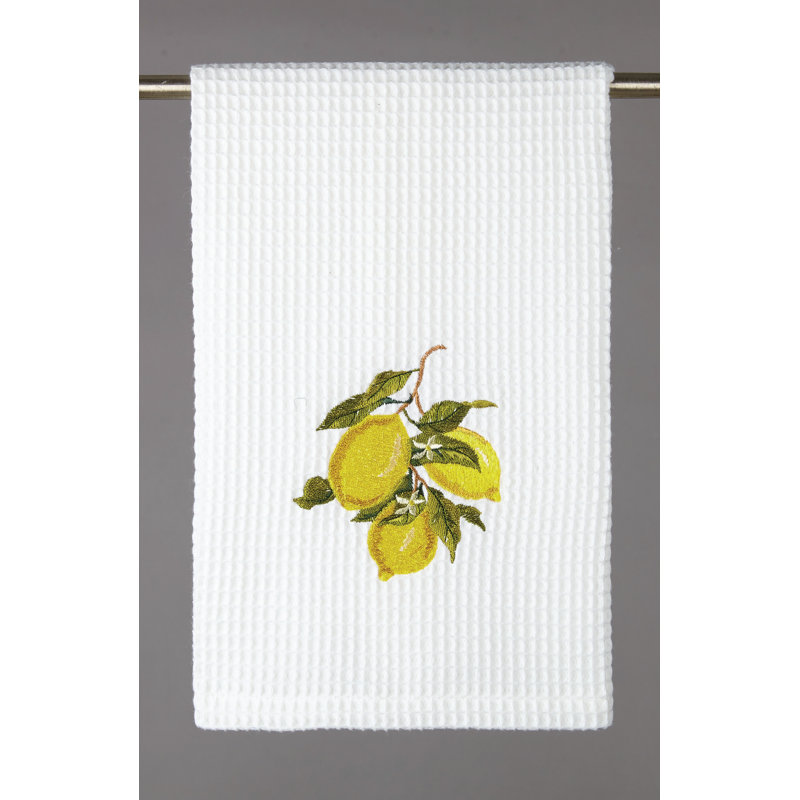 Serviette de thé en tissage de citron
