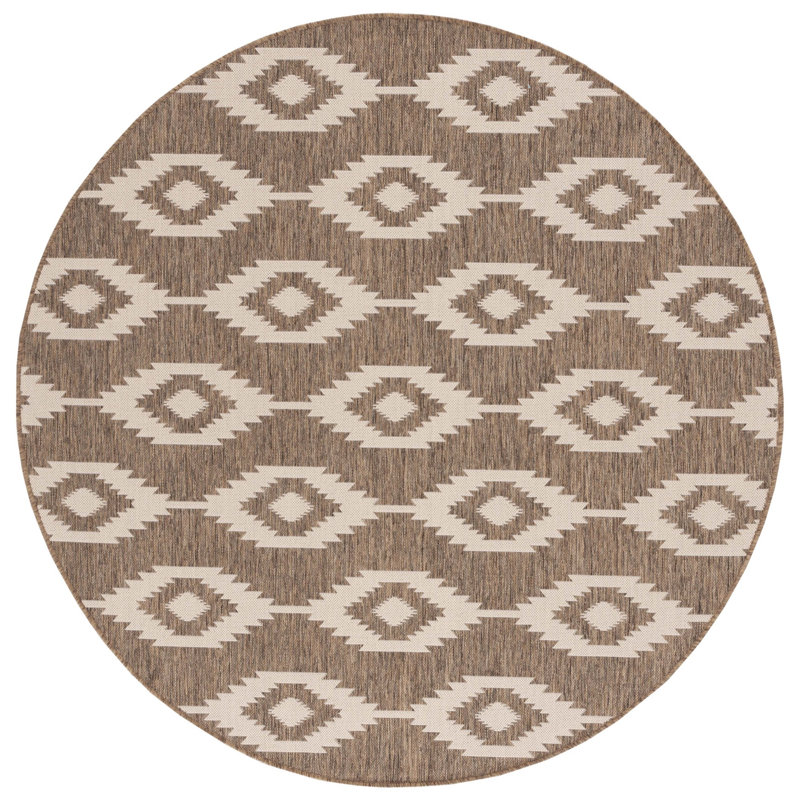 Tapis intérieur / extérieur Abbigail, Rond 6 pi 7 po