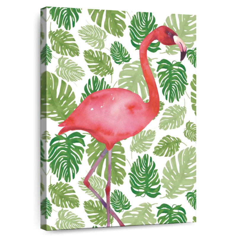 Brampt Tropical Flamingo I, 48" H x 32" W