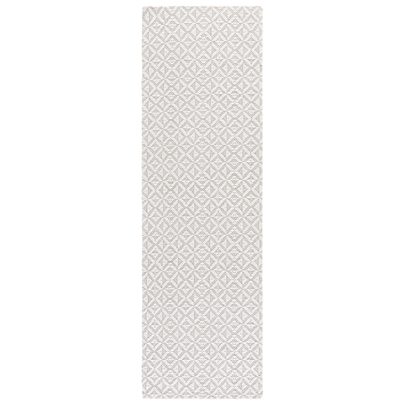 Tapis géométrique tissé à la main Marbella 329, Tapis de couloir 2 pi 3 po x 8 pi