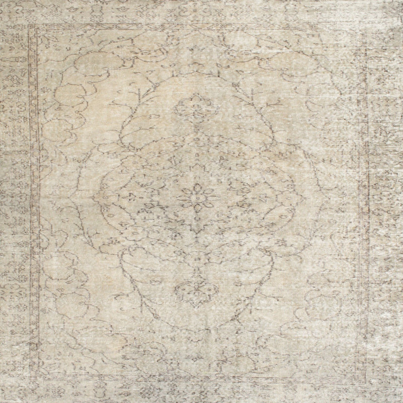 Tapis oriental multicolore tissé à la machine Oriental, Carré 3 pi