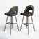 Etna Swivel Upholstered Counter Stool with Metal Frame
