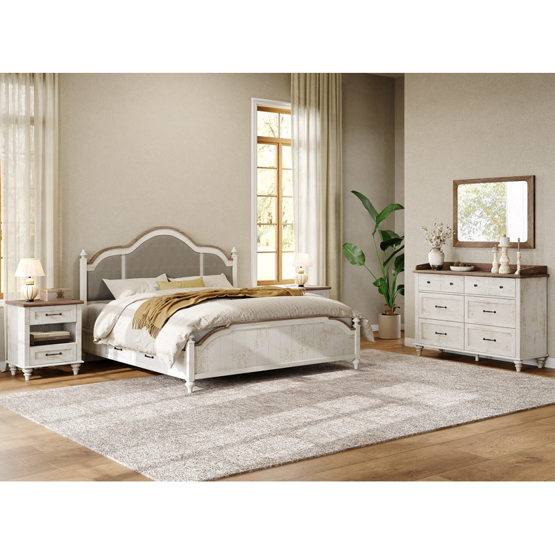 Ensemble de chambre à coucher Scarlett, Antique White