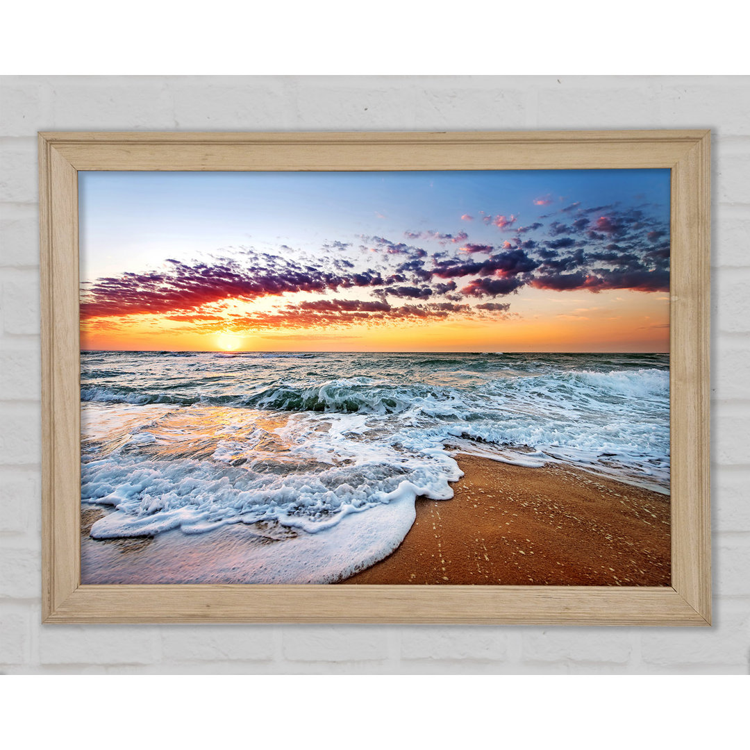 Gerahmtes Poster Ocean Sunset Swell