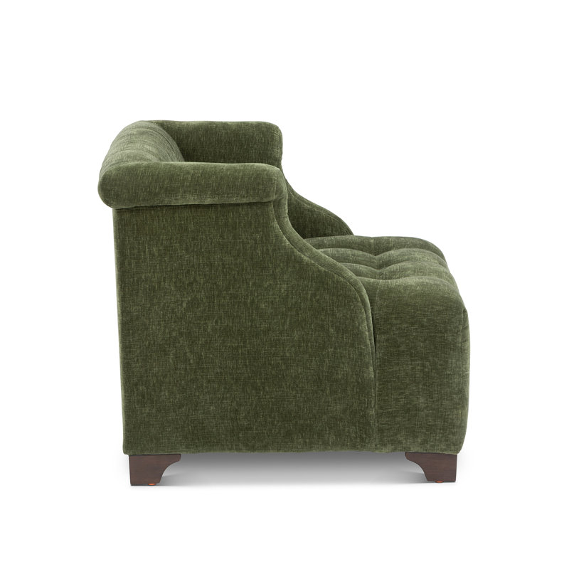Scroll Arm Occasional Chair, Mocha, Moss