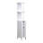 Miami Slim Bathroom Storage Cabinet with Open Shelves and Two Doors White