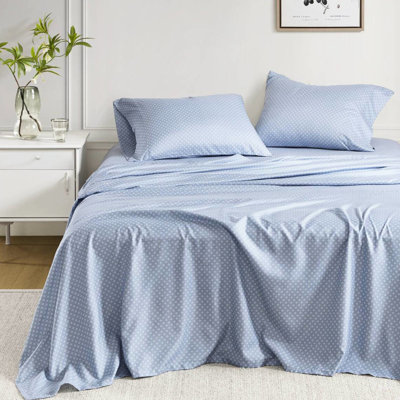 Soft Microfiber Blue Floral Bed , Up To 14" Mattress Fit  twin , 18.9 In Package Depth, Fluff And Steam Iron Needed Full Bedding Comforter Sheets, Filling, 11.81 Height
