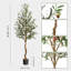 Artificial Olive Tree  Tall Faux Silk Olive Trees With Backet For Home Office Living Room Decor Indoor Fake Potted Tree With Handmade Seagrass Basket And Lifelike Fruits-1076295220