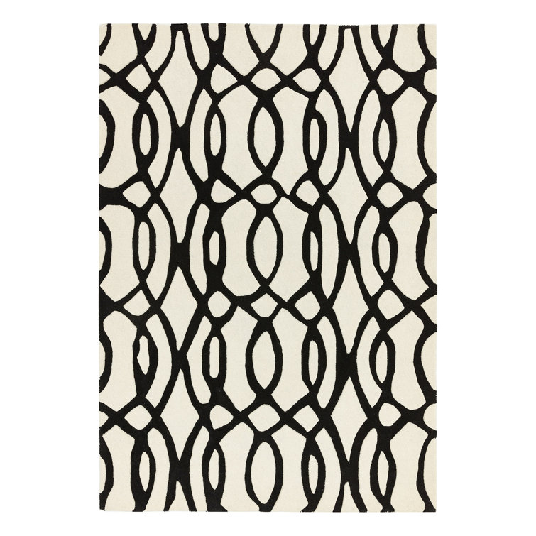 Louise Geometric Wool Hand Woven Area Rug
