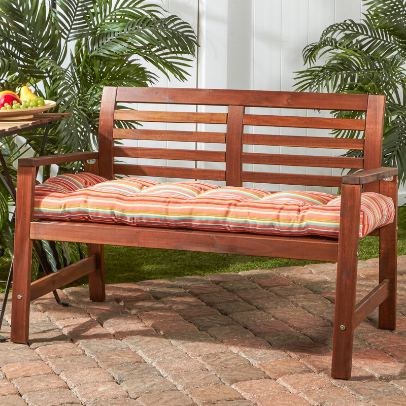 Shipton Outdoor Bench Seat Cushion, Watermelon, 5", 51" W x 18" D