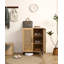 Armoire à chaussures en rotin durable à double porte avec amplement d'espace de rangement