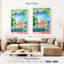 Amalfi Turquoise, affiche rétro sur toile-1795703228