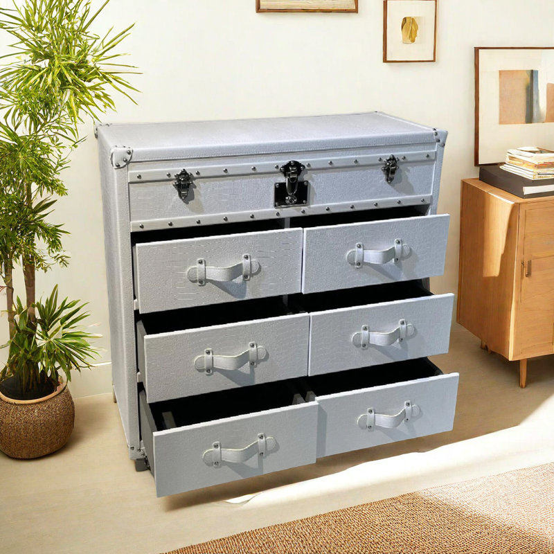 Industrial Style Sideboard With Multiple Drawers 39.37'' W Dresser