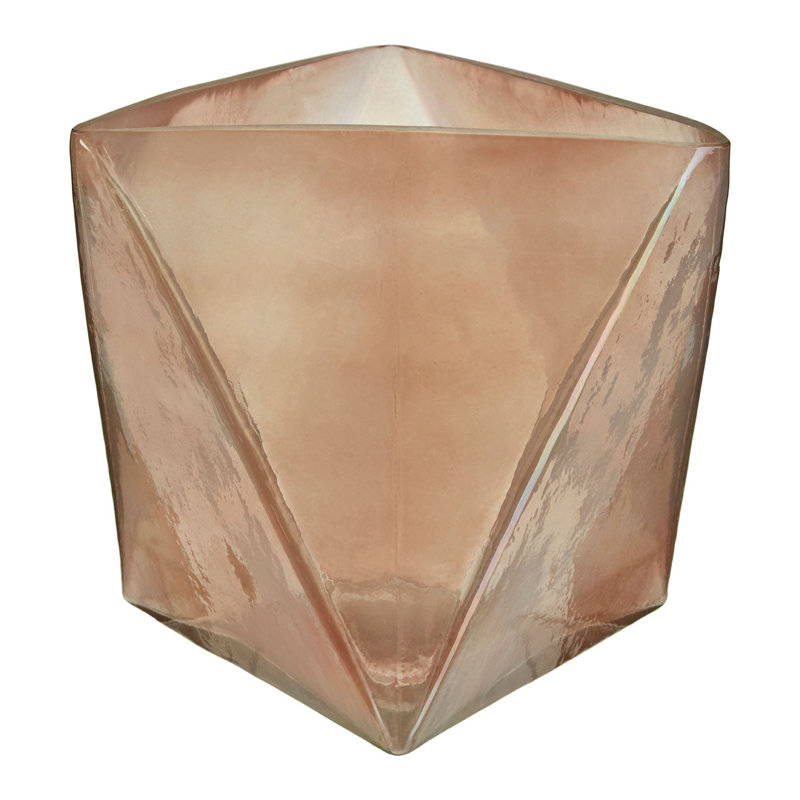 11cm Glass Tabletop Tealight Holder, 11cm H X 14cm W x 14cm D