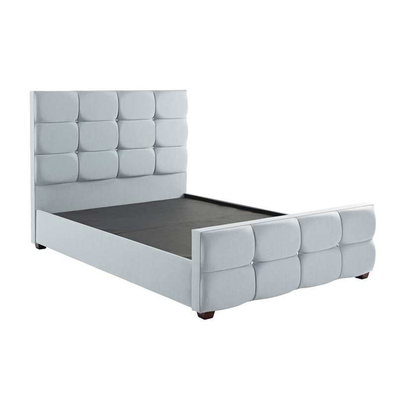Darrell Upholstered Bed, Single (3'), Harbour Sky