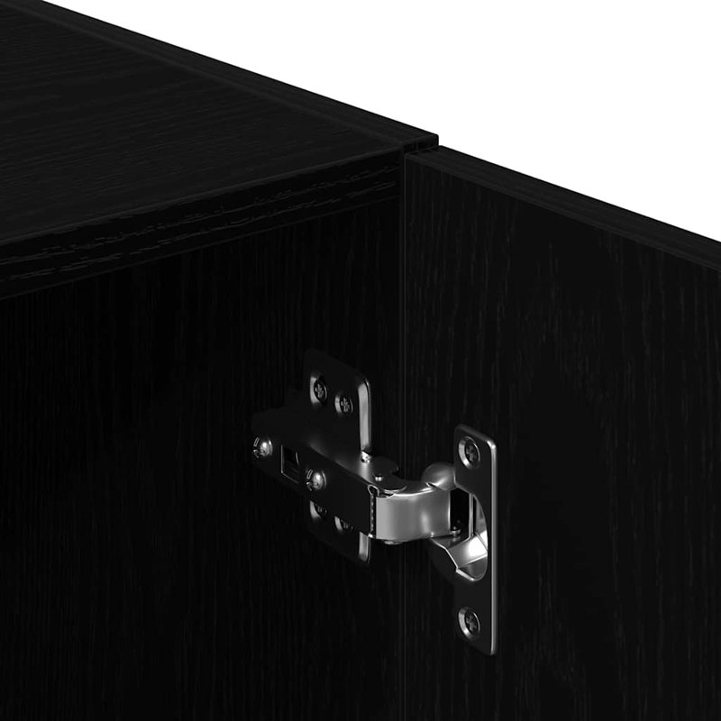 2 131.5cm Kitchen Pantry, Black