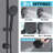 Complete Rainfall Shower System With Rough In-valve And Slide Bar-107508352
