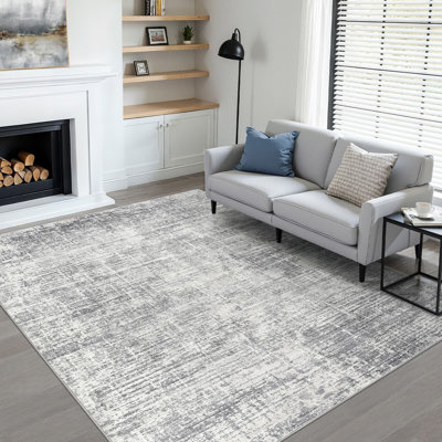 Abstract Washable Area Rug, Non-Slip Low-Pile Carpet for Living Room Bedroom Bedroom