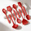 Ensemble d'ustensiles de cuisine en silicone 8 pièces, outils de cuisson résistants à la chaleur avec noyau en acier inoxydable pour batterie de cuisine antiadhésive, va au lave-vaisselle-124851464