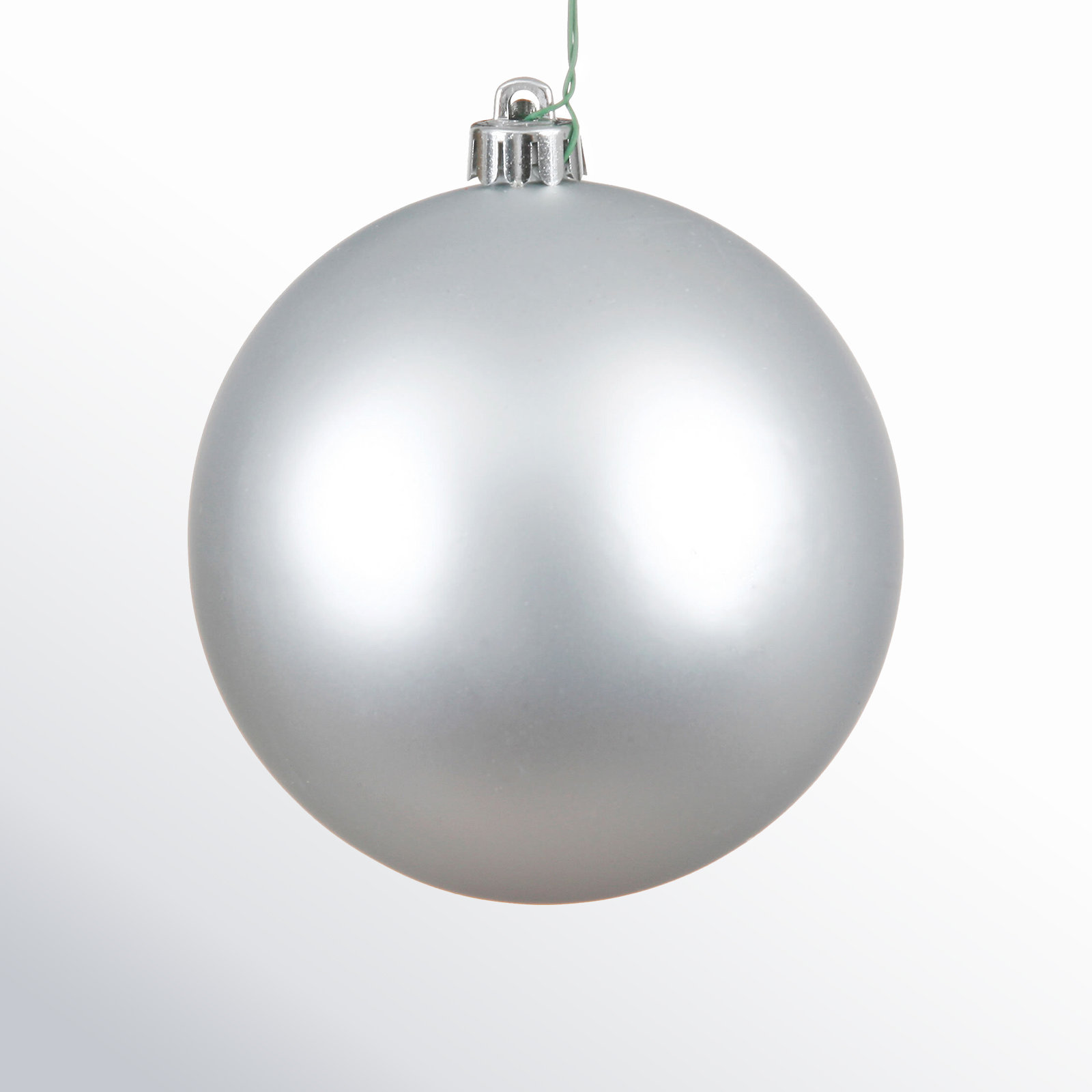 Shatterproof Bauble, 3", Silver Matte
