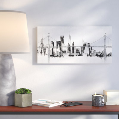 «Bridge And Skyline», impression sur toile