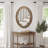 Lynwood Farmhouse Wood Oval Wall Mirror