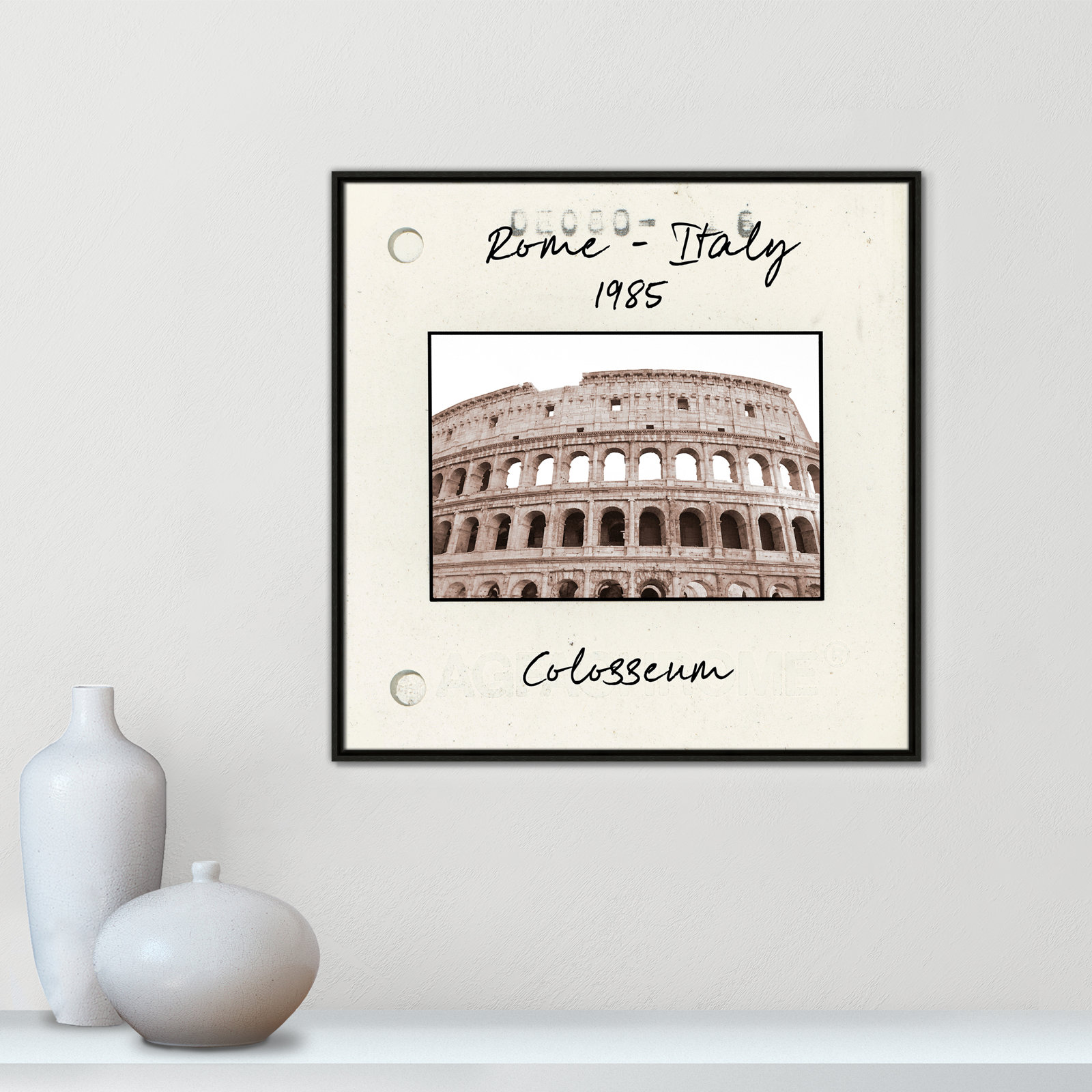 Rome, Italy - Colosseum Print by Natalie Carpentieri, Espresso Floater Framed Canvas, 31.5" H x 31.5" W x 2" D
