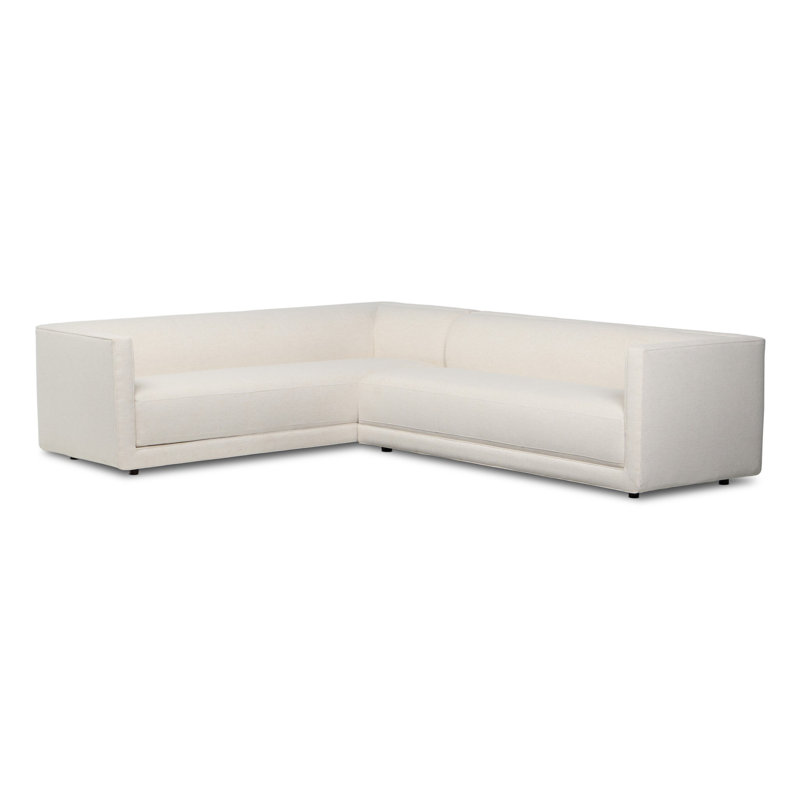 Phillip 2PC RAF Canapé modulaire Crypton Nomad Snow, Chenille Nomad Snow Crypton Performance, Orienté à gauche (vu de face)