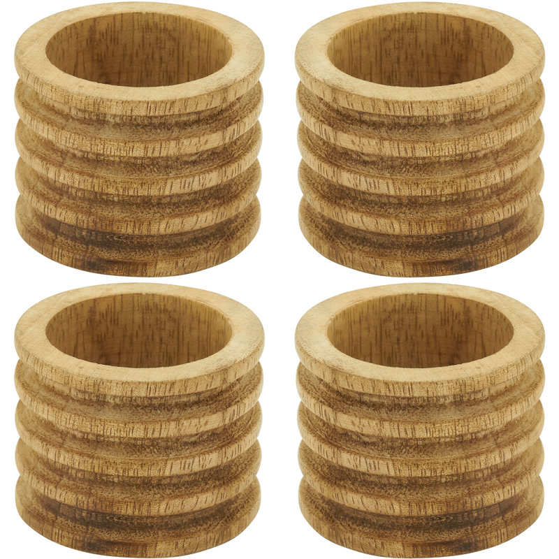 Napkin Ring Collection Wood Napkin Ring, Brown