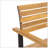 Laris Wood And Metal Outdoor Dining Chairs With Acacia Slat Paneling For Modern Backyard Decor
