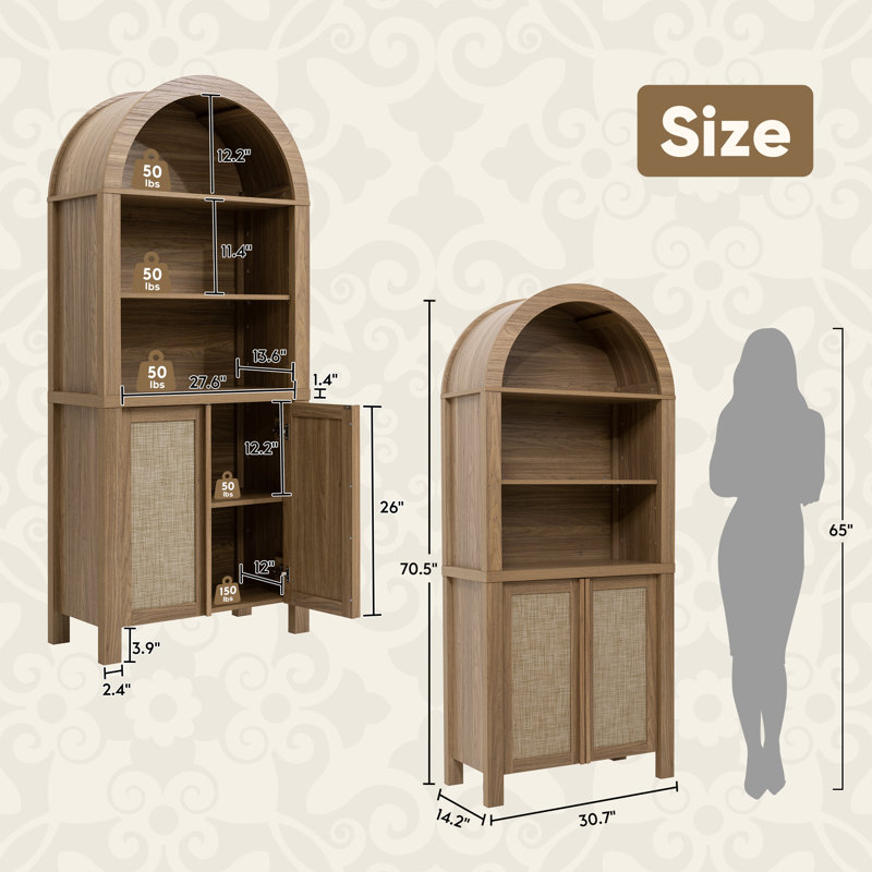 Retro Minimalism 3-piece Modular Tv Cabinet, Light Brown