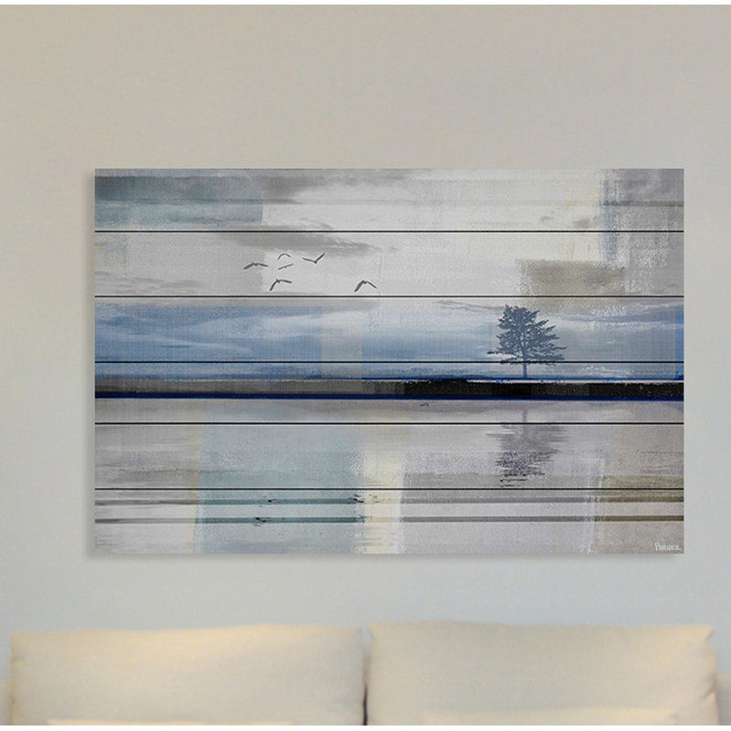 «Shimmering Reflection» par Parvez Taj, reproduction d'art sur bois, H 16 po x l 24 po x P 1,5 po