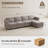 Nairoby 116.6'' Wide L Shaped Modular Sectional Sofa Apartment Livingroom Couch 6-Pieces 4-Seat Sofa with Storage Ottoman-350043723